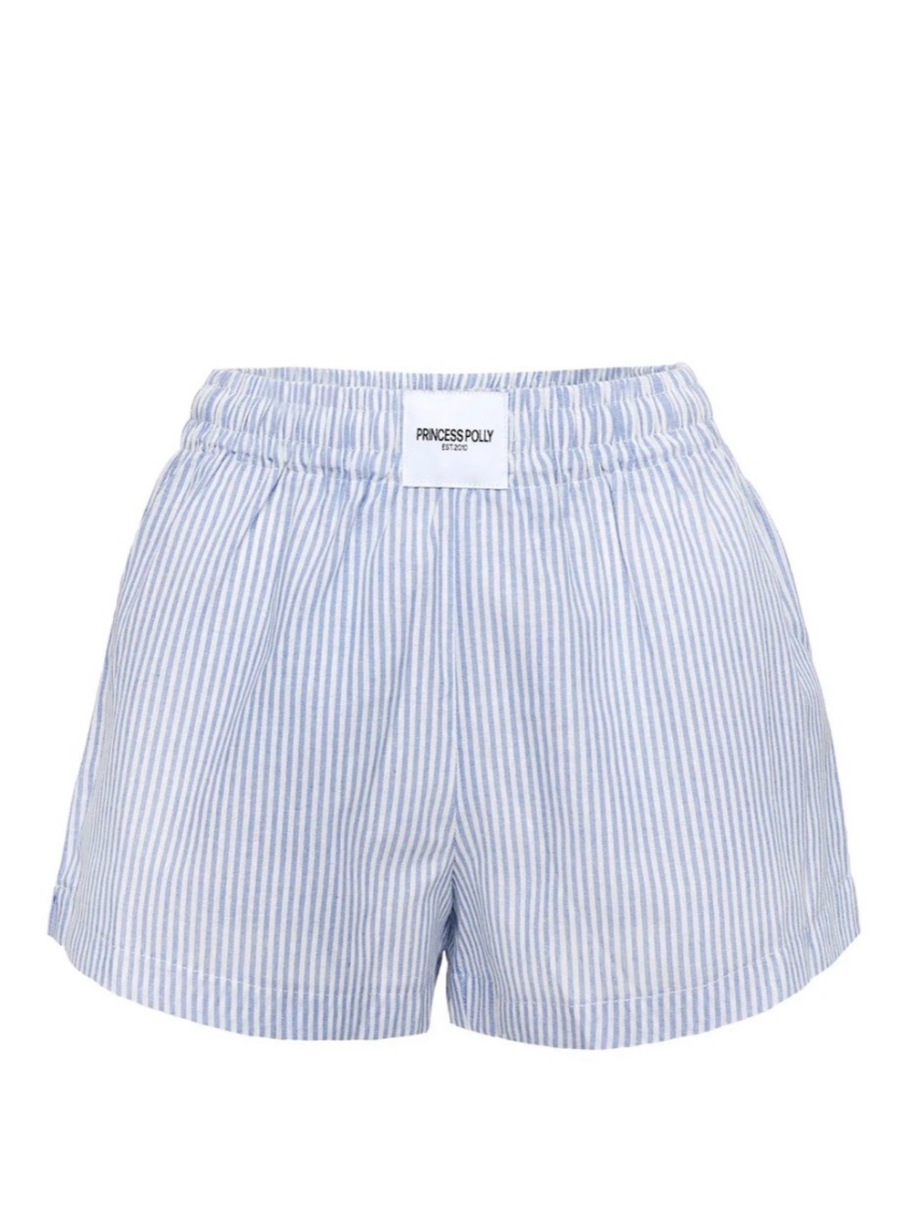 NWT Princess Polly Sincar Boxer Shorts Blue / White Stripe